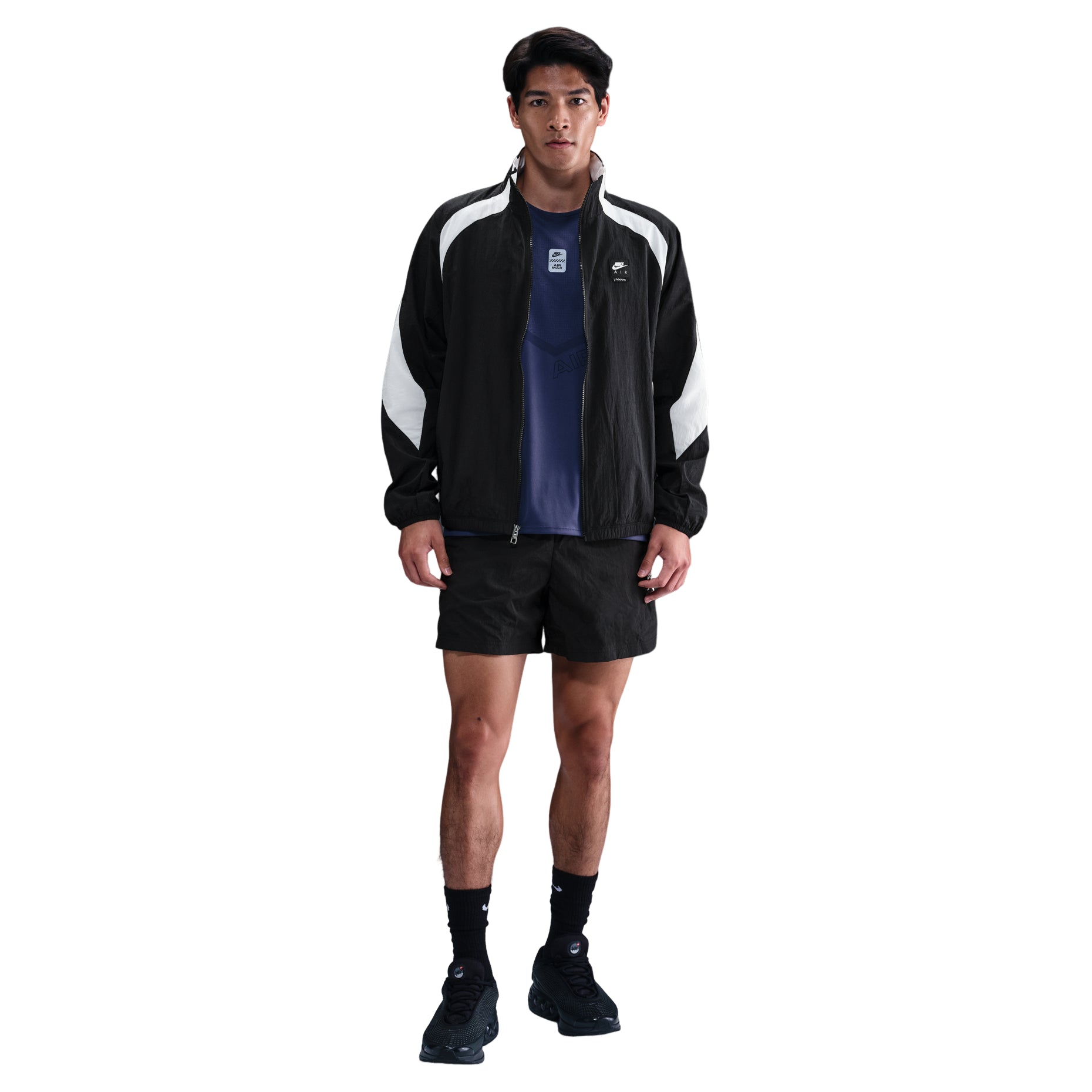 Nike Air Woven Track Jacket Loose Fit 'Black White' HV0881-010