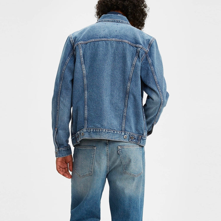 Men's Levis Midnight Blue Series Lapel Retro Denim Jacket Denim 28943-0019
