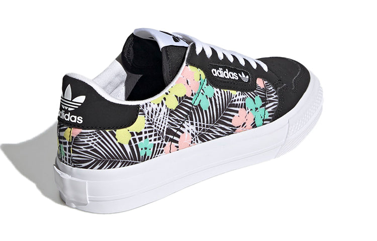 (GS) adidas Continental Vulc J 'Black Floral' EG9284