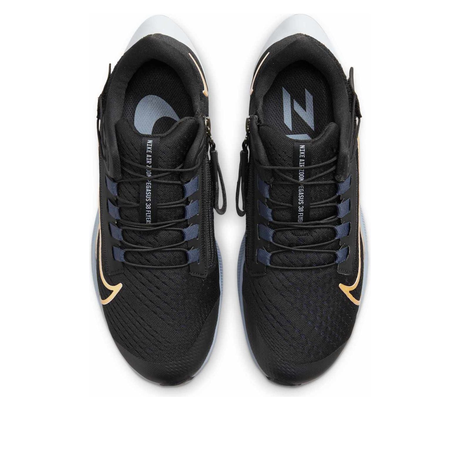 (WMNS) Nike Air Zoom Pegasus 38 FlyEase Wide 'Black Metallic Gold Coin' DA6700-004