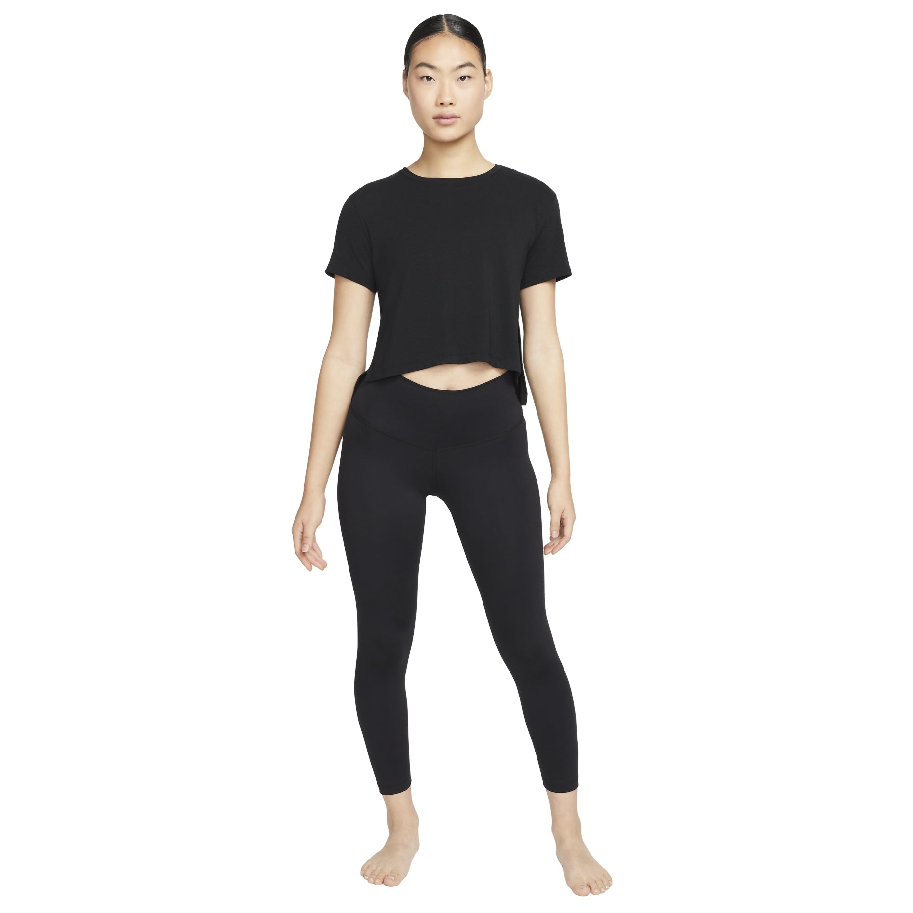 (WMNS) Nike Solid Color Round Neck Loose Short Sleeve T-shirt Black DM7026-010