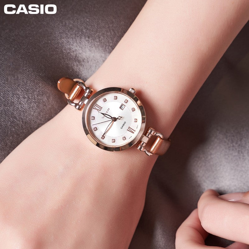 CASIO Quartz SHEEN Sapphire Crystal Waterproof Gold Strap Gold Analog SHE-4536PGL-7BUPRD