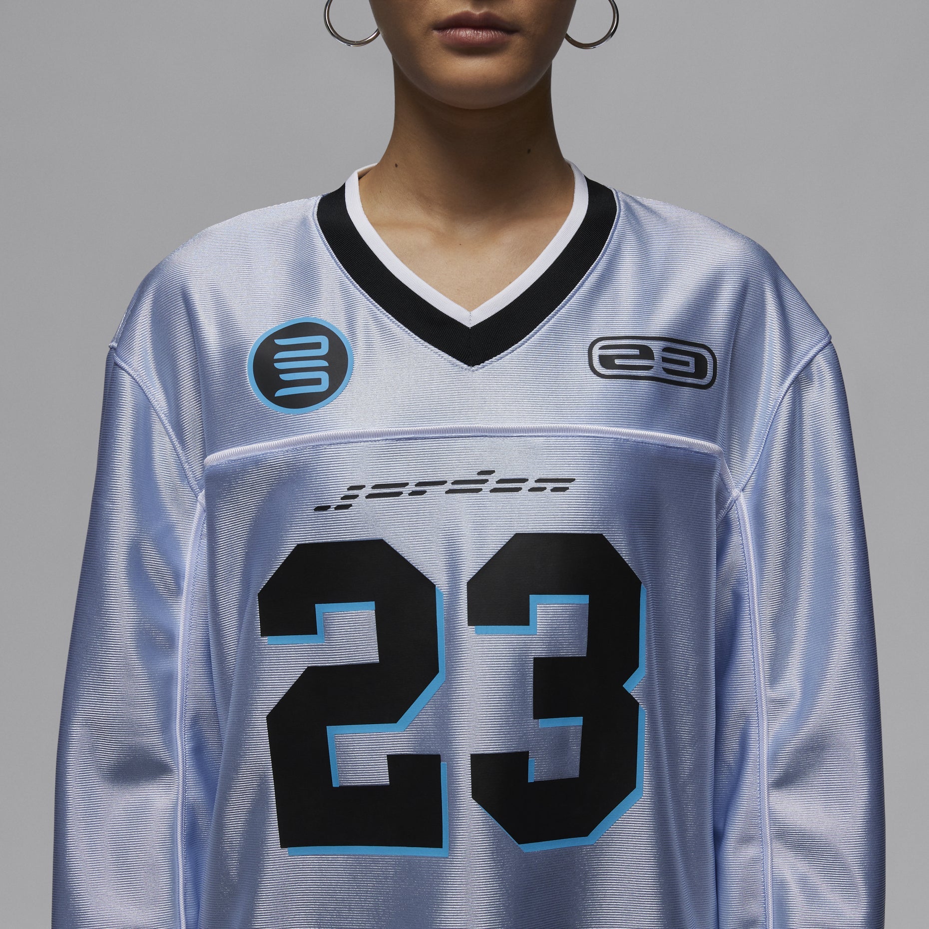 (WMNS) Air Jordan Long Sleeve Jersey Asia Sizing 'Hydrogen Blue' HF9460-407