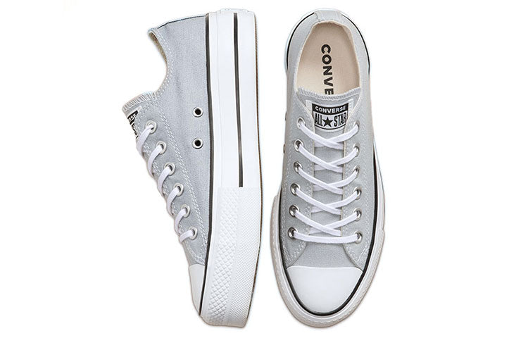(WMNS) Converse Chuck Taylor All Star Lift Low 'Wolf Grey' 566757C