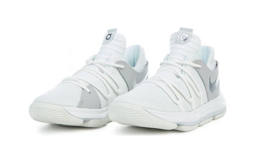 (PS) Nike KD 10 'White Chrome-pure Platinum' 918364-100