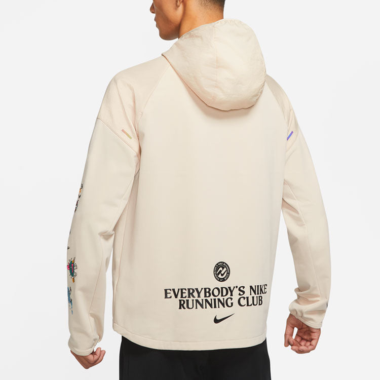 Nike Alphabet Cartoon Pattern Printing Athleisure Casual Sports Hooded Jacket Yellow DO6975-206