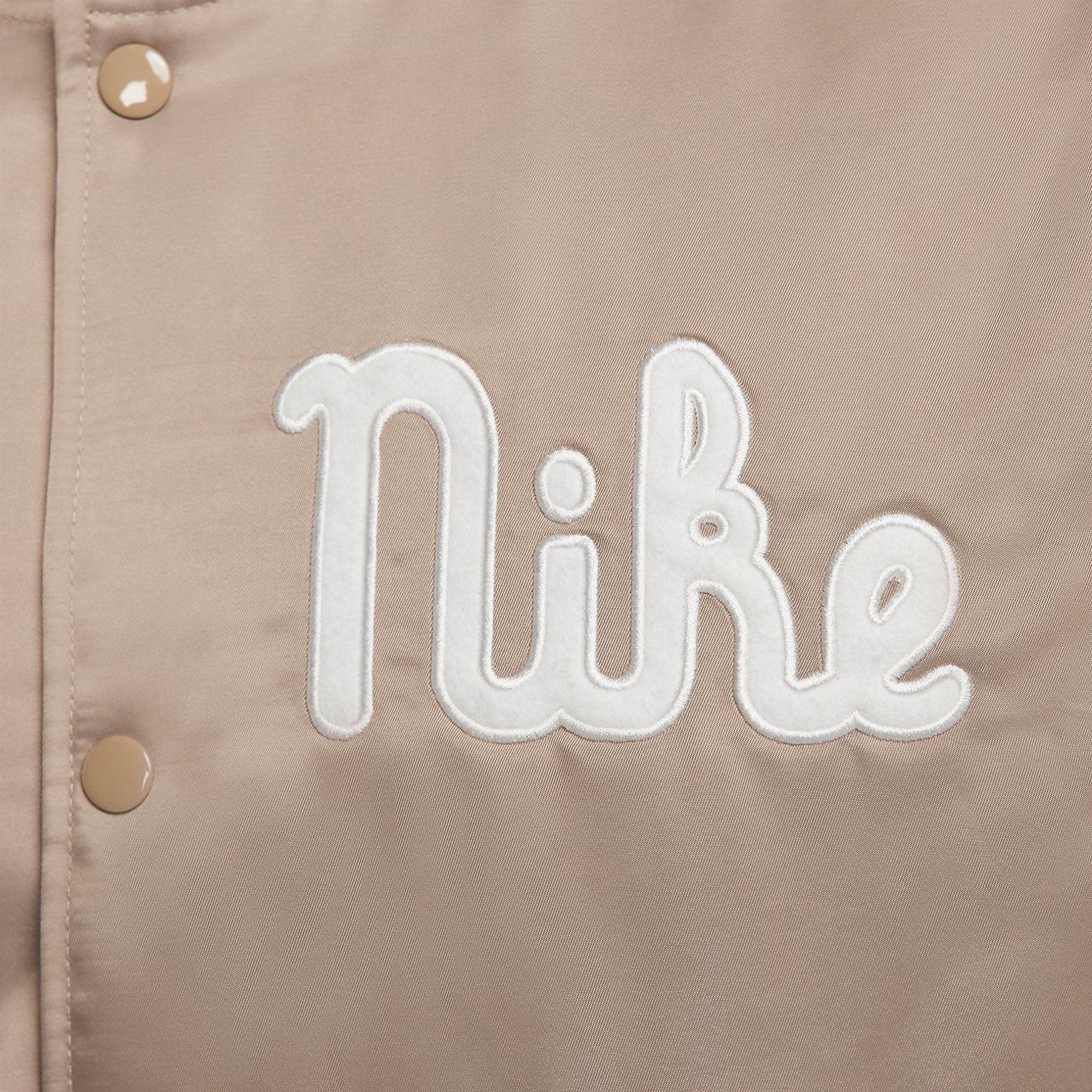 Nike Dugout Loose Satin Jacket Asia Sizing 'Khaki Sail' FQ7970-247