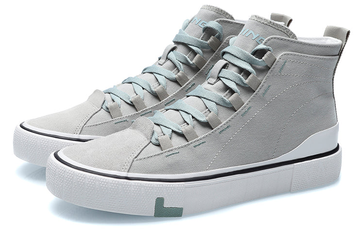 Li-Ning Canvas High Top Shoes 'Grey White' AGCR065-3