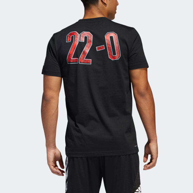 adidas Tmac Chapter 3 Pattern Round Neck Short Sleeve Black EI0364