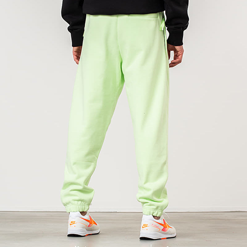 Men's Nike Lab Collection Embroidered Logo Solid Color Fleece Lined Sports Bundle Feet Green Pants AV8279-701