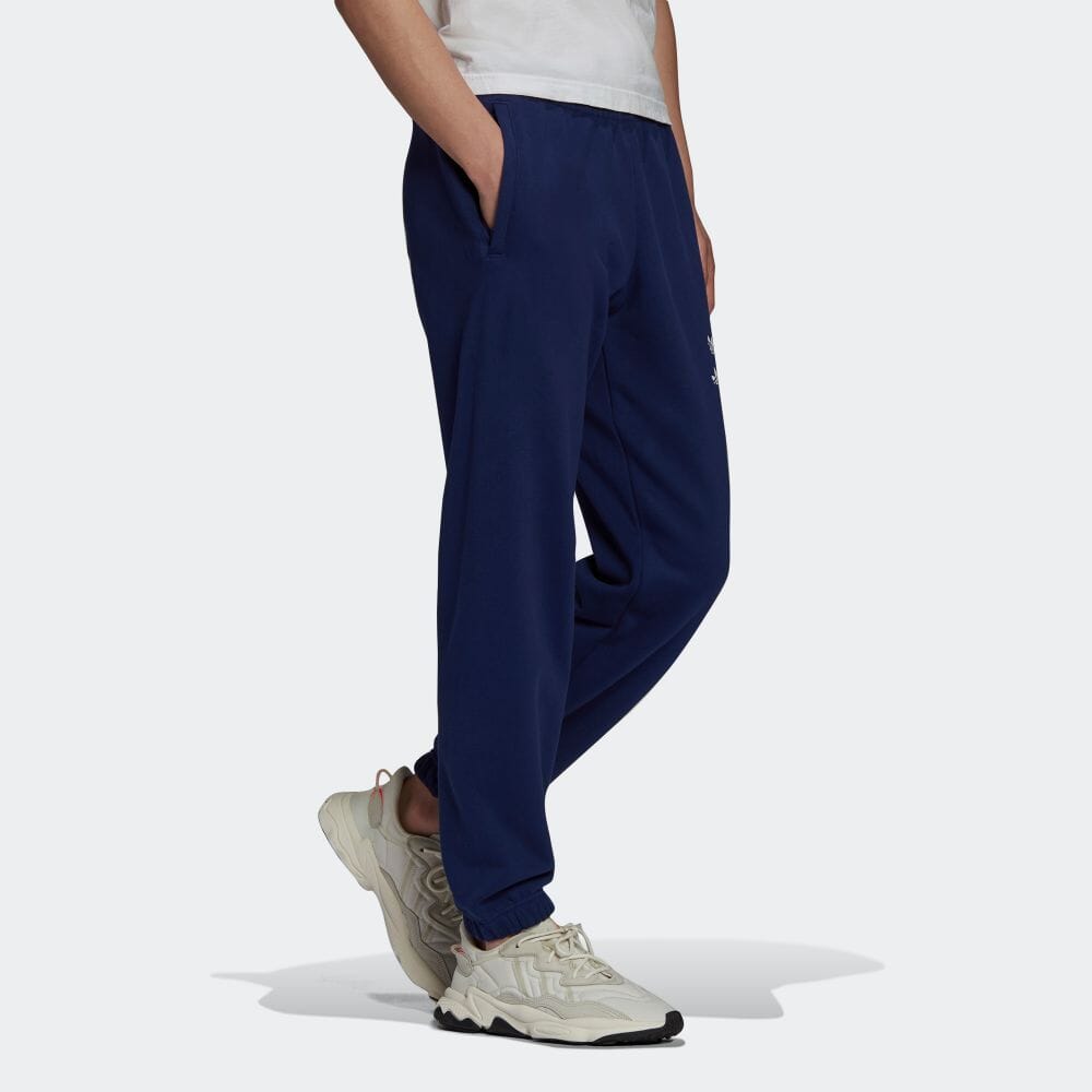 Men's adidas originals Logo Printing Bundle Feet Sports Pants/Trousers/Joggers Japanese Version Blue H37727