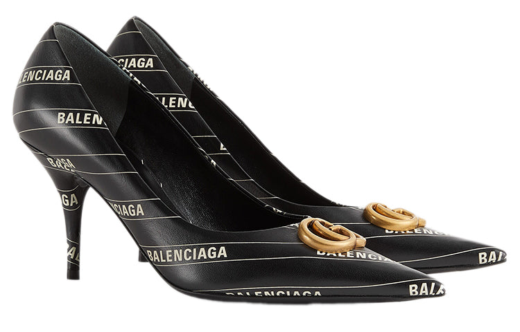 (WMNS) Balenciaga x Gucci The Hacker Project Knife Pumps 'Black' 680760-ULR00-1146