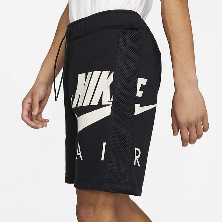 Nike Sportswear Air French Terry Shorts 'Black White' DM5211-010