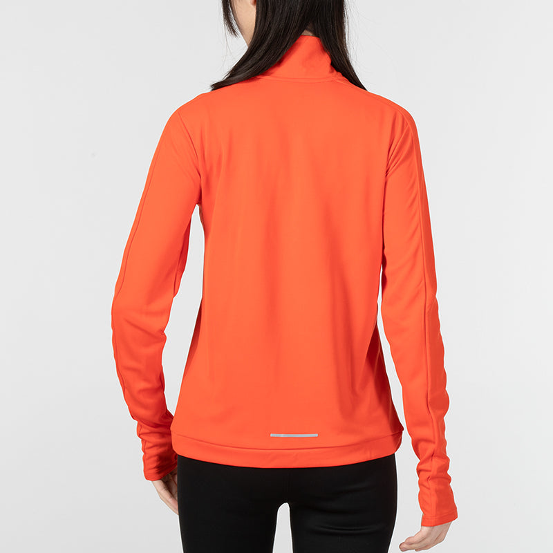 (WMNS) Nike Logo Dri-Fit Swoosh 1/4 Zip Jersey 'Orange' DX0953-633