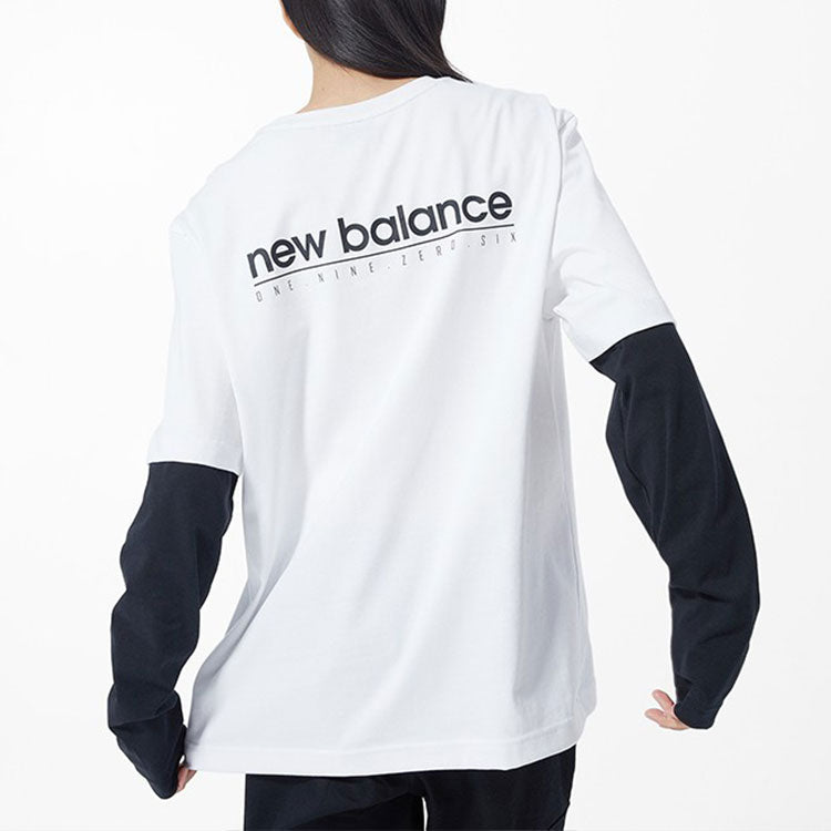 New Balance Classic Long Sleeve Tee Asia Sizing 'White Black' 5DC16063-WT