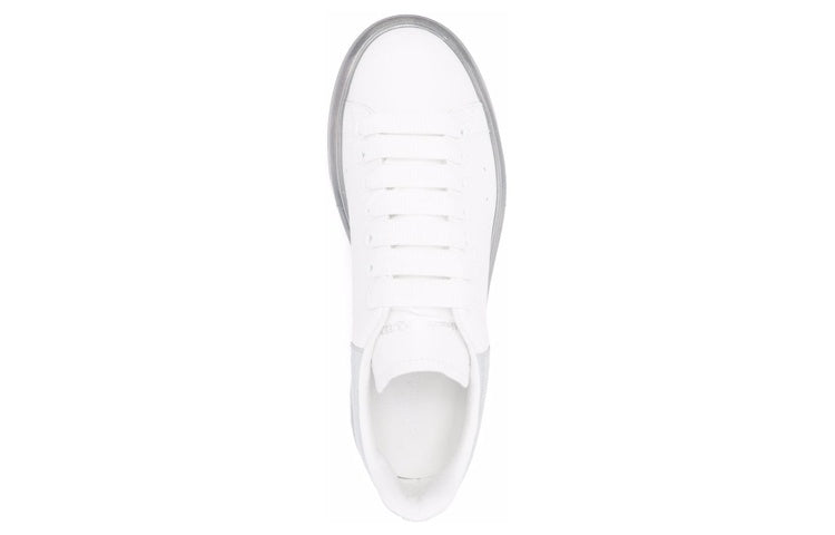 (WMNS) Alexander McQueen Leather Larry Oversized Sneakers 'White Iridescent' 611698WIB9U9620