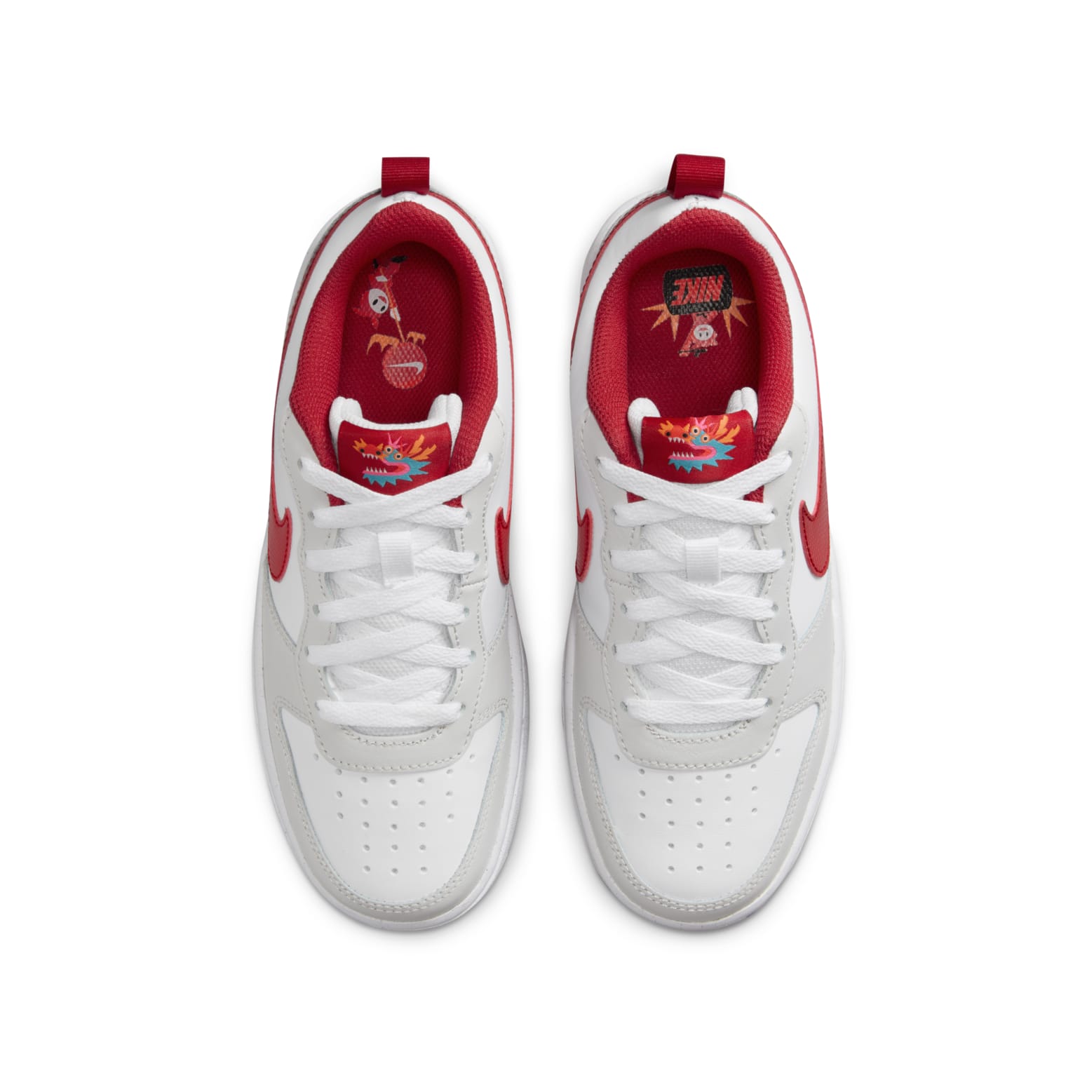 (GS) Nike Court Borough Low Recraft 'Photon Dust University Red' FZ5525-161