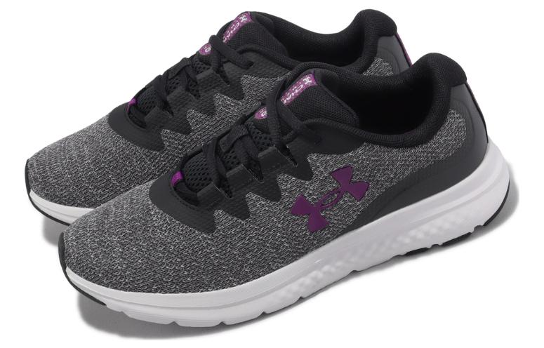 (WMNS) Under Armour Charged Impulse 3 Knit Shoes 'Black Grey' 3026686103