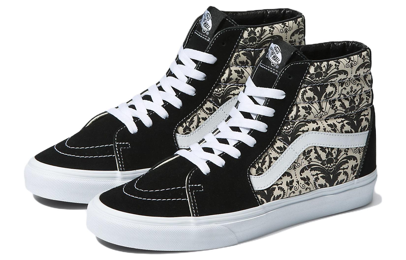 (WMNS) Vans Sk8-Hi Skull Tapestry Shoes 'Black White' VN0A7Q5N95X