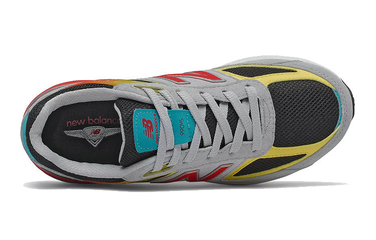(GS) New Balance 990 v5 Launch Shoes 'Grey Black Red' GC990GG5