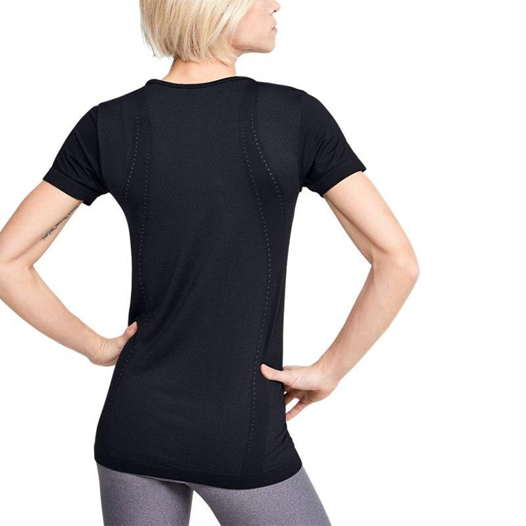 (WMNS) Under Armour Seamless Training Sports Short Sleeve Black 1351604-001