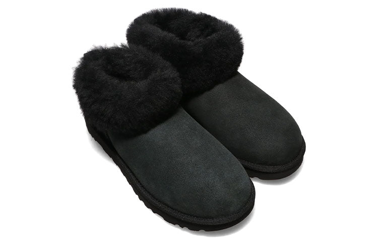 (WMNS) UGG Classic Ultra Mini Fluff 'Black' 1122390-BLK