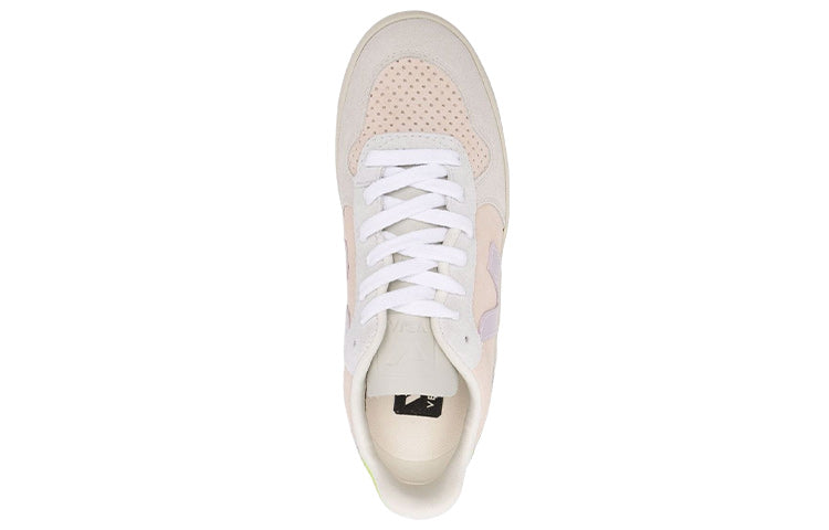 Veja V-10 Low-Top Sneakers 'Beige Light Purple Neon Yellow' VX0302805A