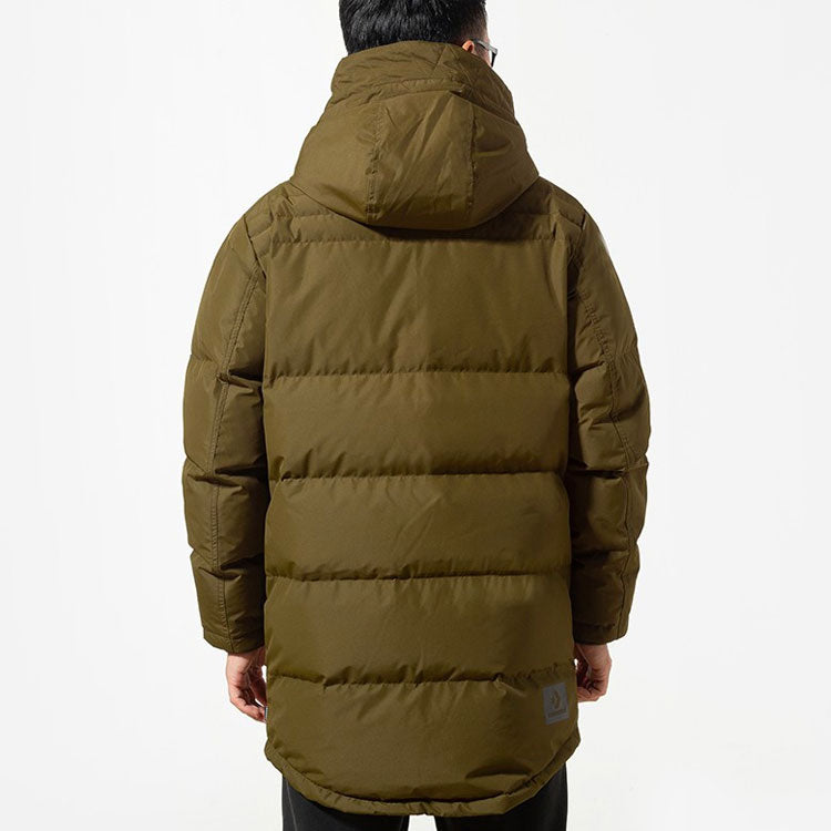 Converse Mid-Length Down Fill Puffer Jacket Asia Sizing 'Olive Green' 10019323-A02