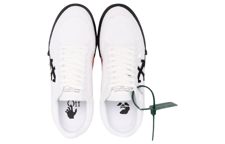 Off-White Vulcanzied Low Canvas 'White Black' OMIA085C99FAB0010110