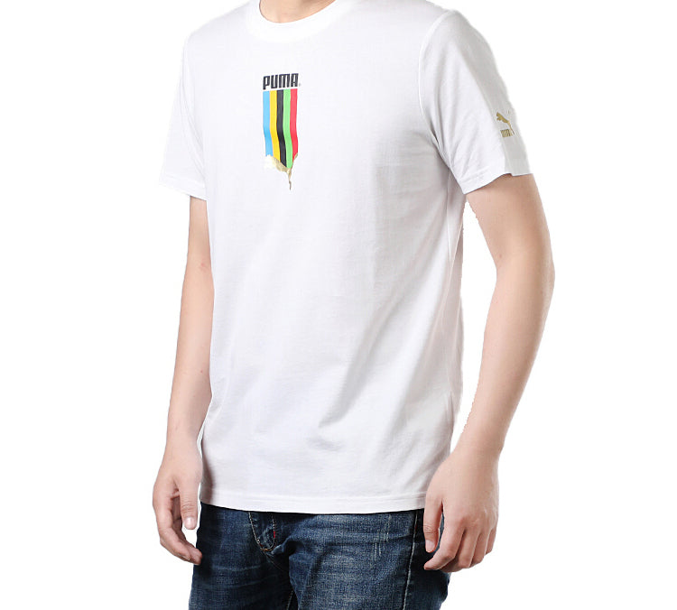 PUMA TFS Graphic Tee Living Series Sports Short Sleeve White 599997-52
