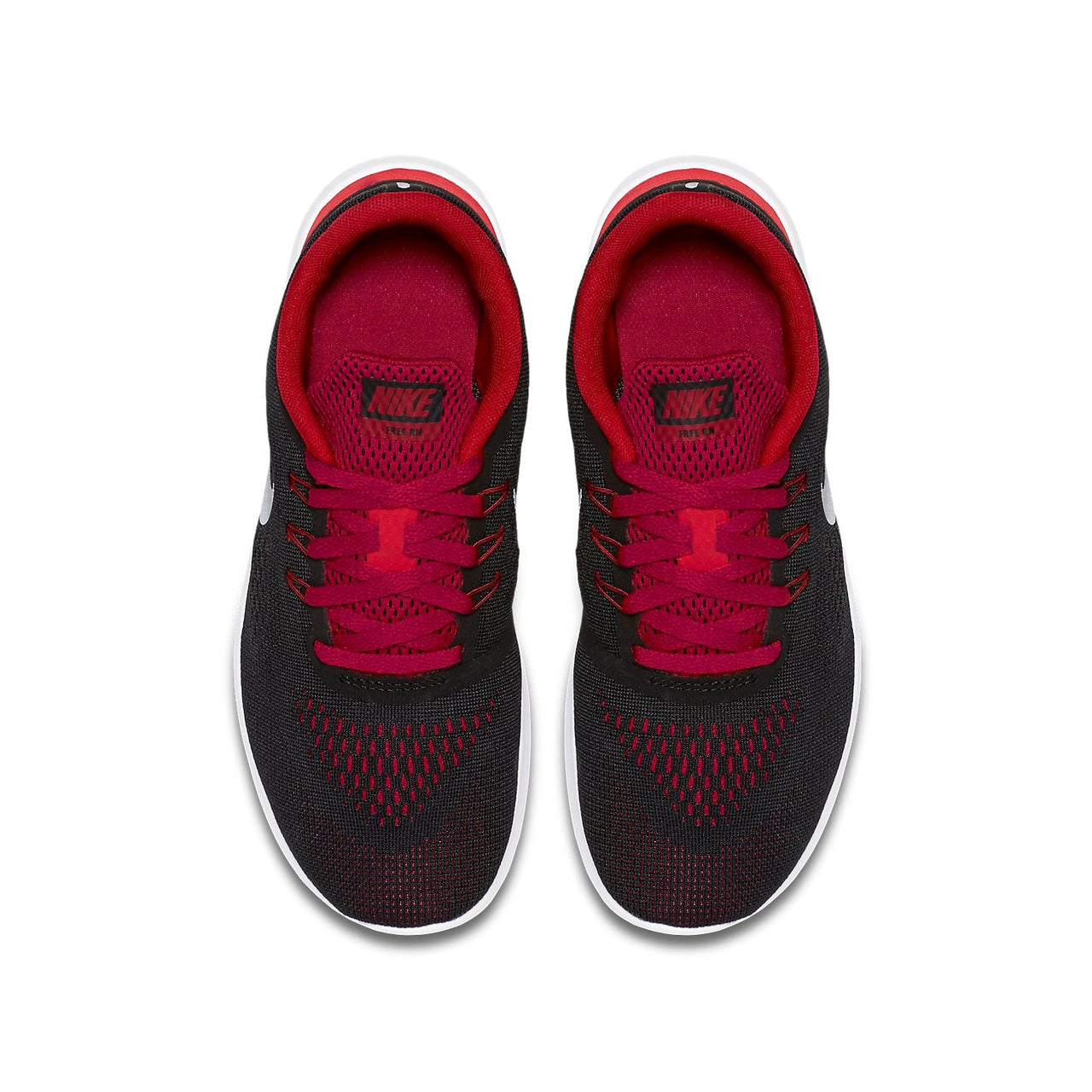 (GS)  Nike Free RN 'Black Red' 833989-003