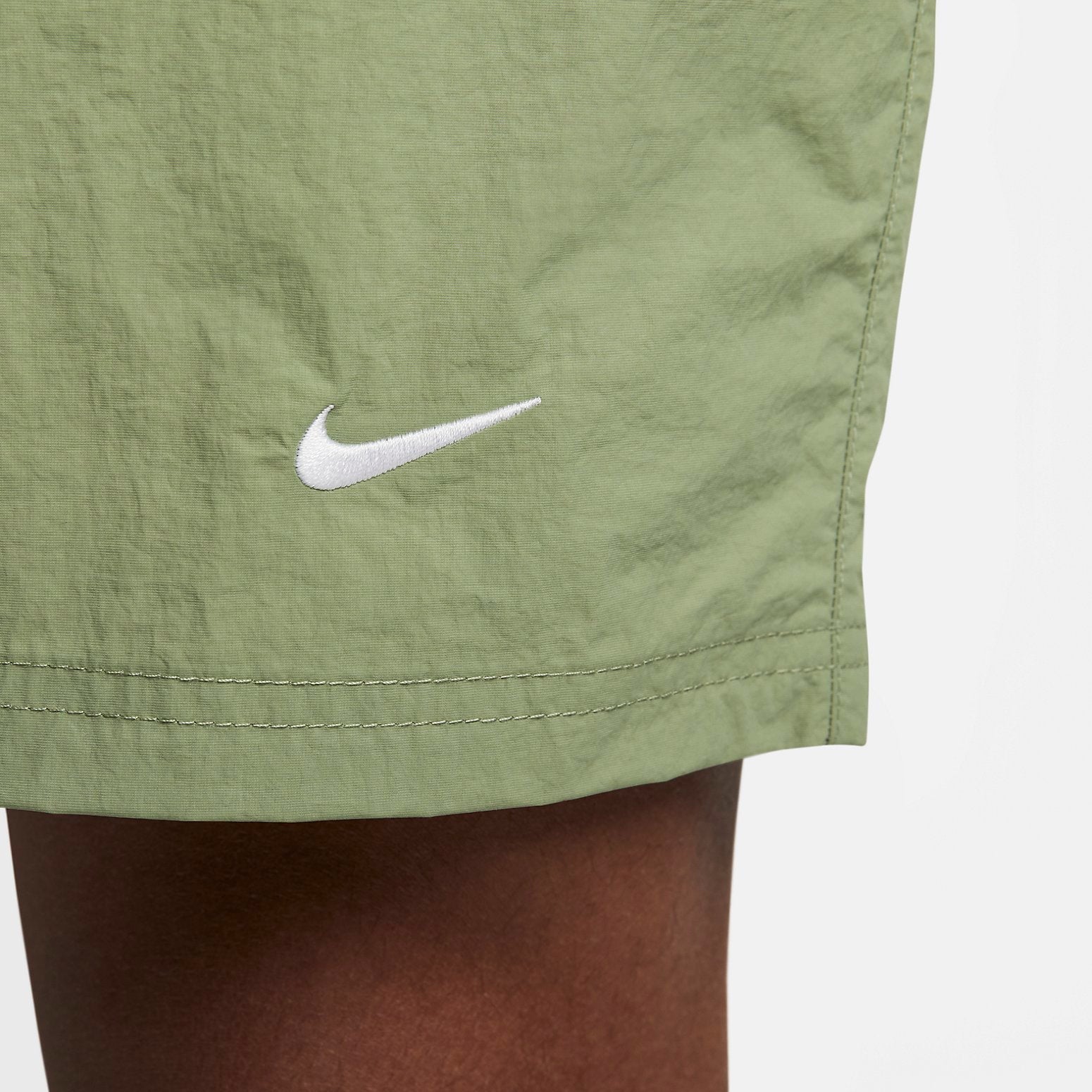 Nike Solo Swoosh Woven Shorts 'Oil Green White' DX0749-386