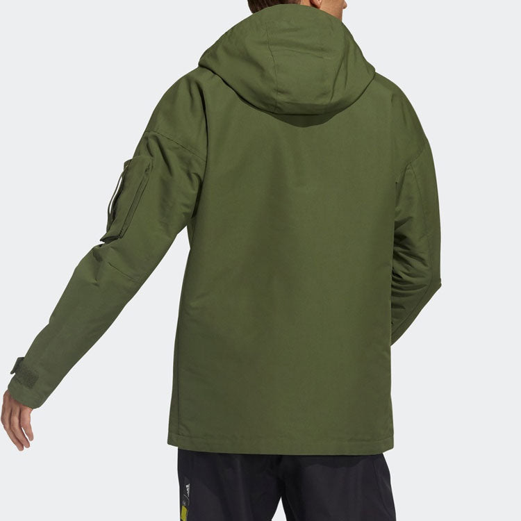 adidas Men's TH Woven CSTM Hooded Jacket Green GP0990