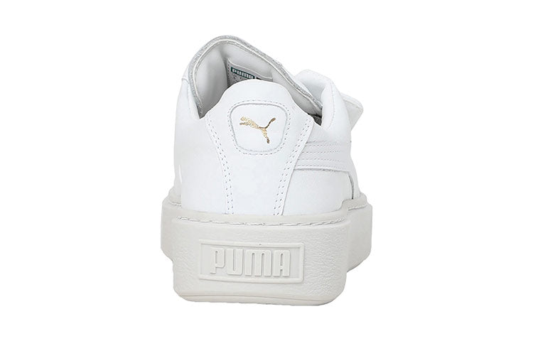 (WMNS) PUMA Basket Platform Big Strap 'White' 364123-02
