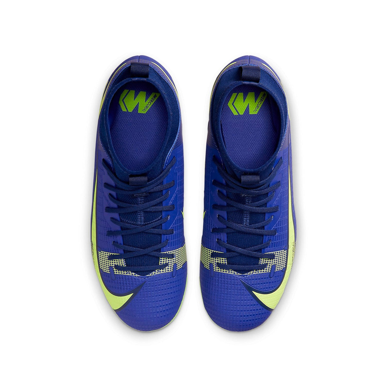 (GS) Nike Jr Mercurial Superfly 8 Academy AG Artificial Grass 'Dark Blue Neon Green' CV0732-474