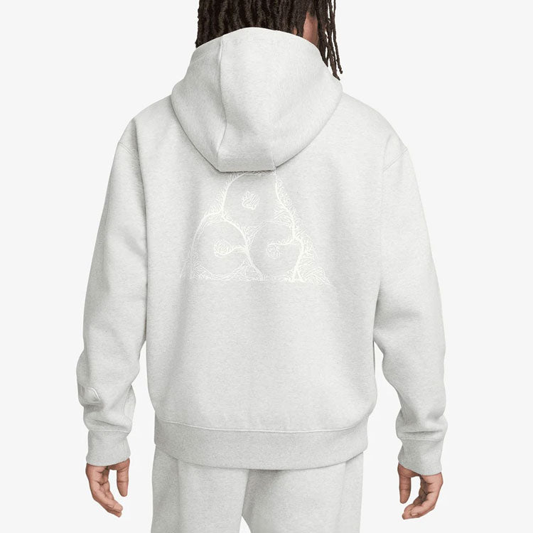Men's Nike ACG Therma-Fit Logo Printing Zipper Hooded Long Sleeves Jacket Gray DM4248-050