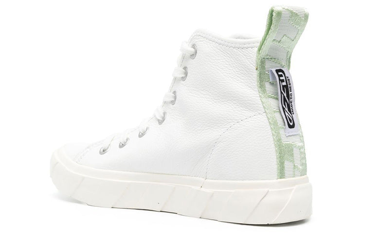 (WMNS) Off-White Vulcanised High-Top Sneaker 'White Green' OWIA195F22LEA0010101