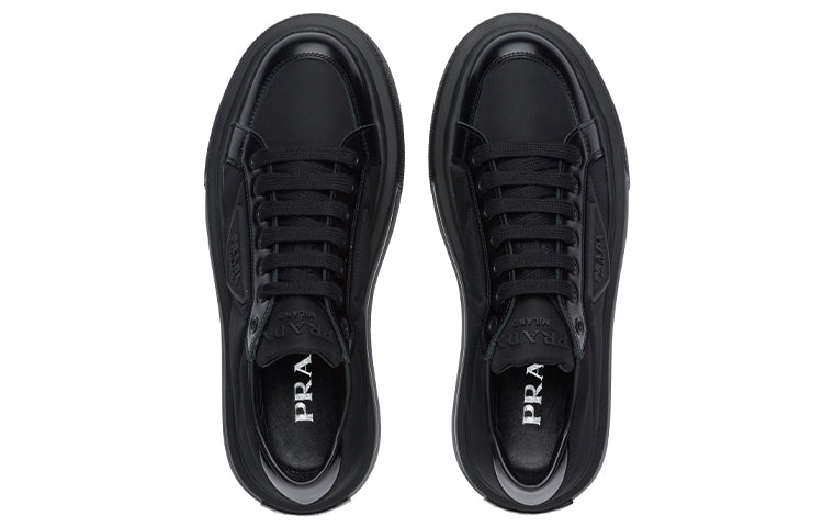 (WMNS) PRADA Macro Re-nylon And Brushed Leather Sneakers 'Black' 1E661M_3LF5_F0632_F_045