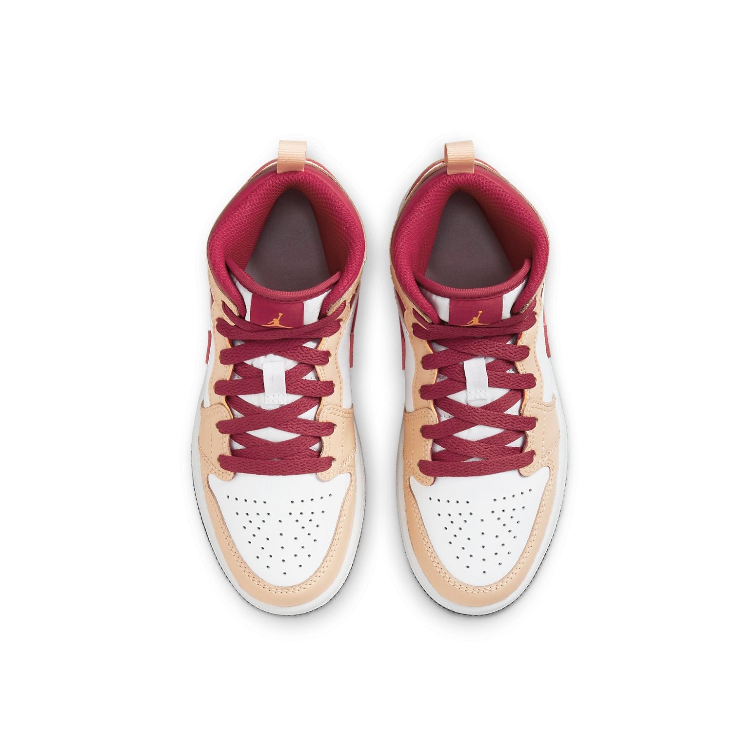 (PS) Air Jordan 1 Mid 'Light Curry Cardinal Red' 640734-201