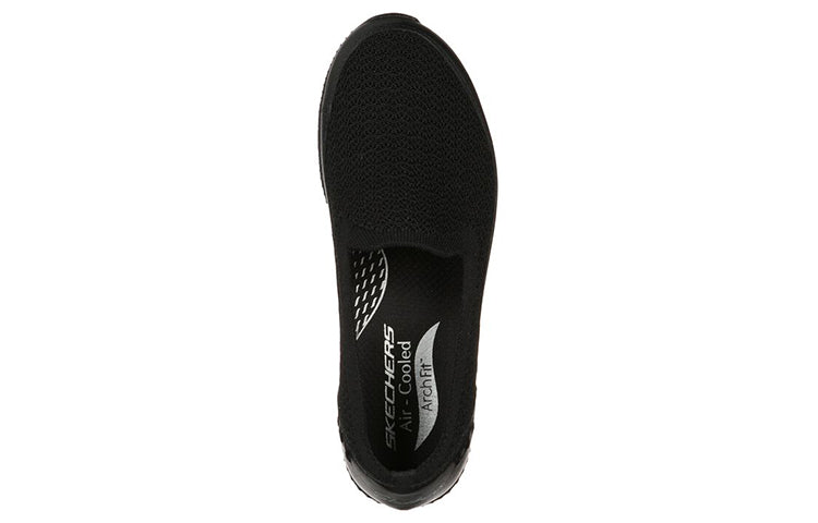 (WMNS) Skechers Arch Fit Flex-Sweet Jazz Slip-On Shoes Black 100287-BBK