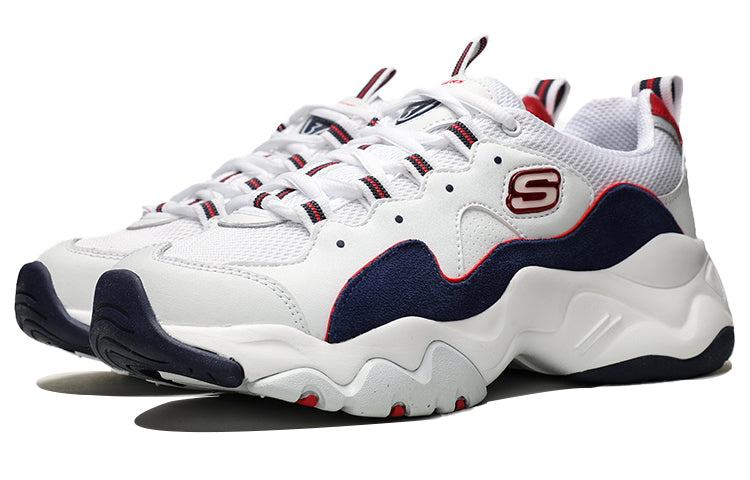 (WMNS) Skechers D'Lites 3.0 Zenway Low-Top Running Shoes White/Blue/Red 12955-WNVR