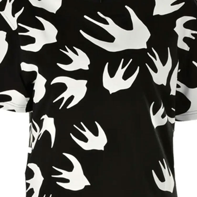 (WMNS) Alexander McQueen Logo Monogram T-Shirt 'Black' 624665-RSI40-1000