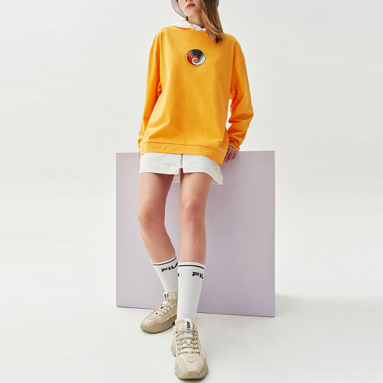 FILA Minimalistic Casual Knit Tops Couple Style Yellow F71U048205F-YE