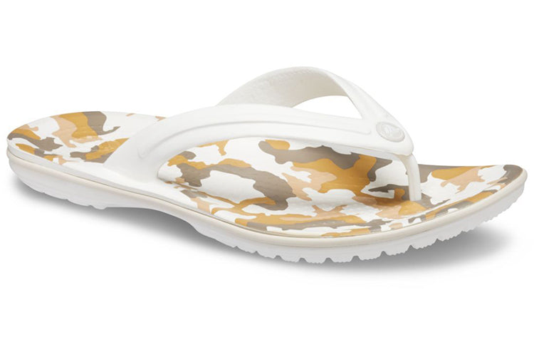 Crocs Crocband Printed Flip Flops 'White Tan' 205943-94S