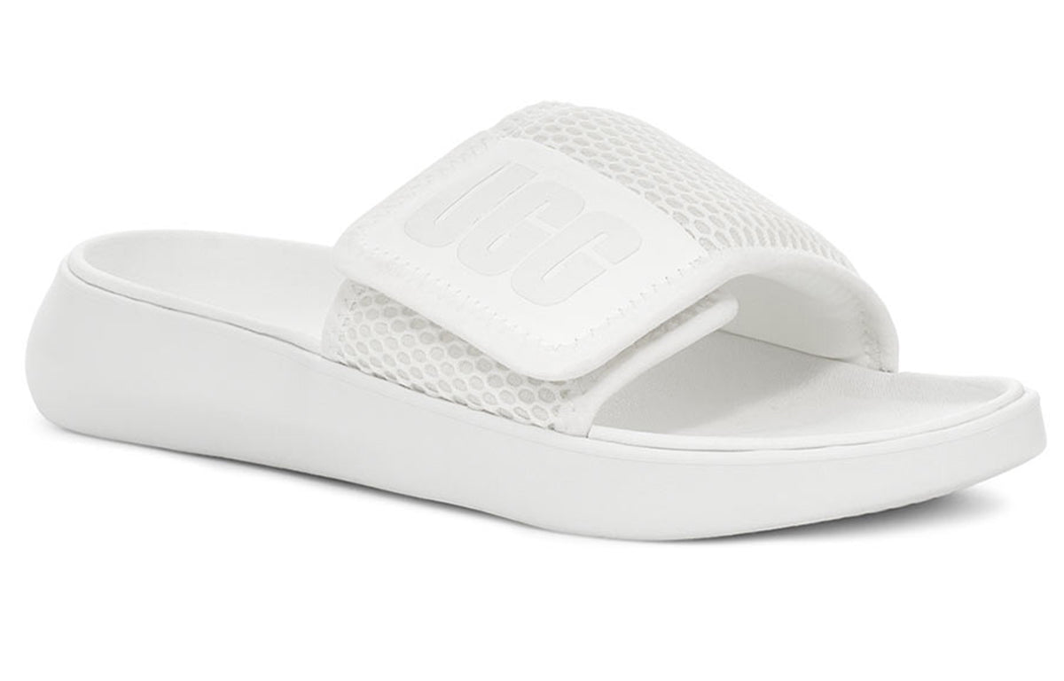 (WMNS) UGG LA Light Slide White Slippers 1107911-WHT