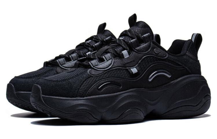 (WMNS) Li-Ning Mia Retro Dad Shoes 'Black' AGCT126-2