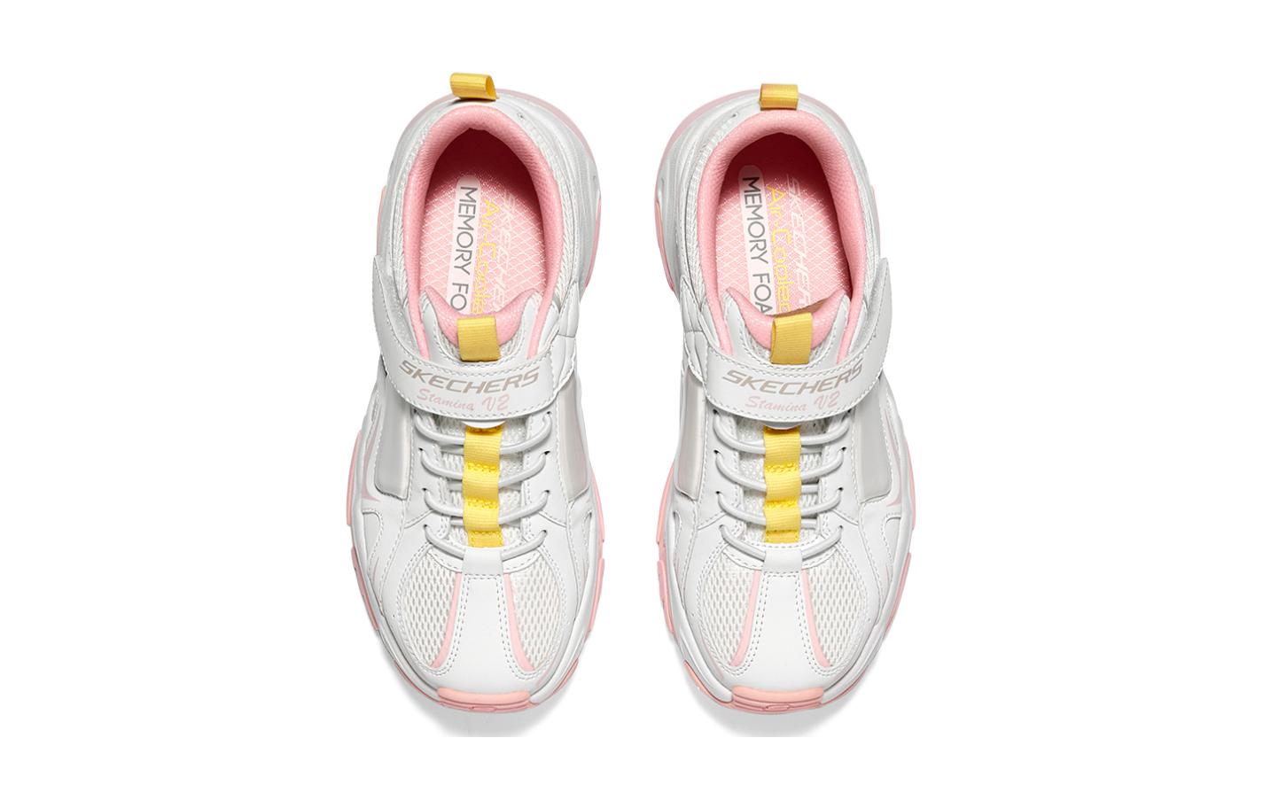 (GS) Skechers Stamina V2 'White Pink' 319023L-WLPK