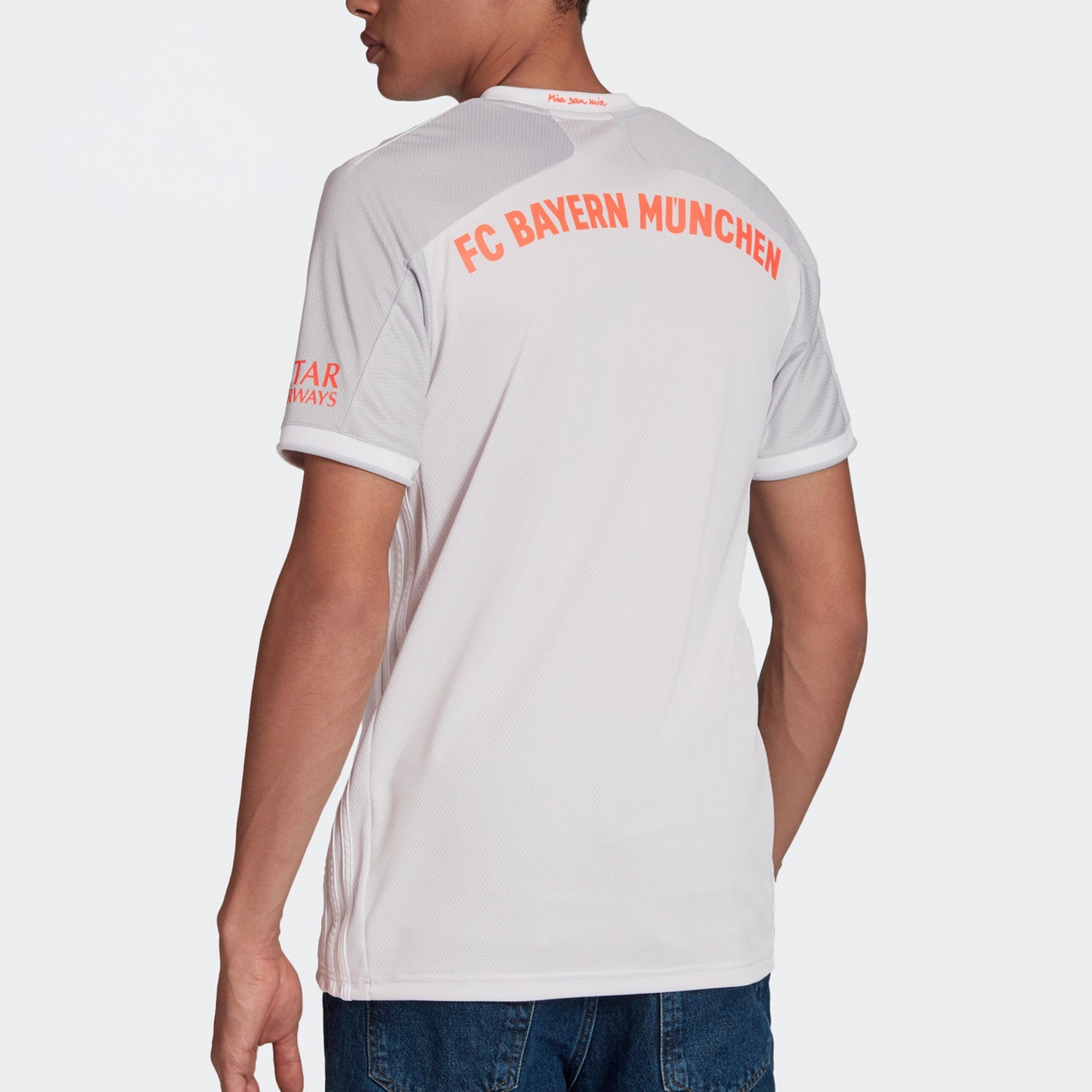 adidas FCB A JSY Round Neck Sports Jersey SW Fan Edition Bayern Munich Away White GE0583