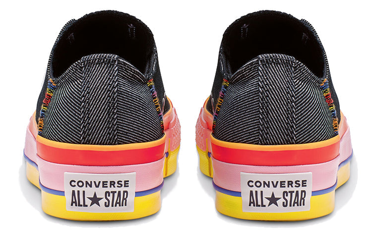 (WMNS) Converse Chuck Taylor All Star Rainbow Platform Low Top Black 564994C