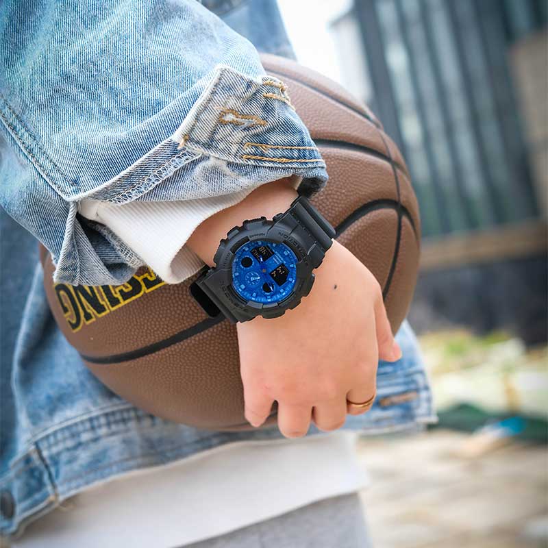 CASIO G-Shock Analog-Digital 'Black Blue' GA-100BP-1APR